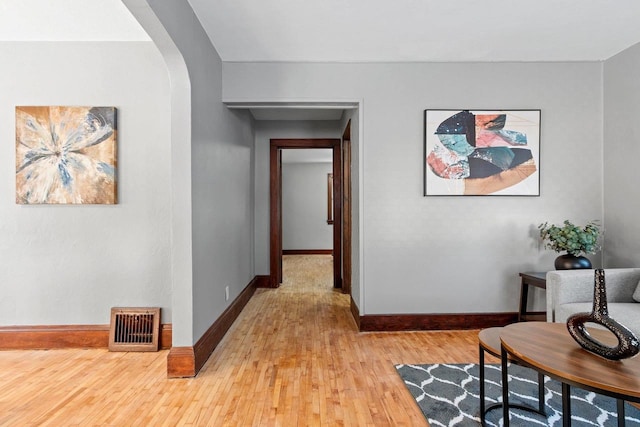 hall featuring hardwood / wood-style floors