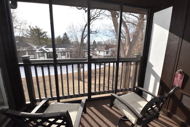 view of sunroom