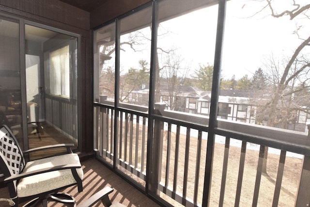 view of sunroom