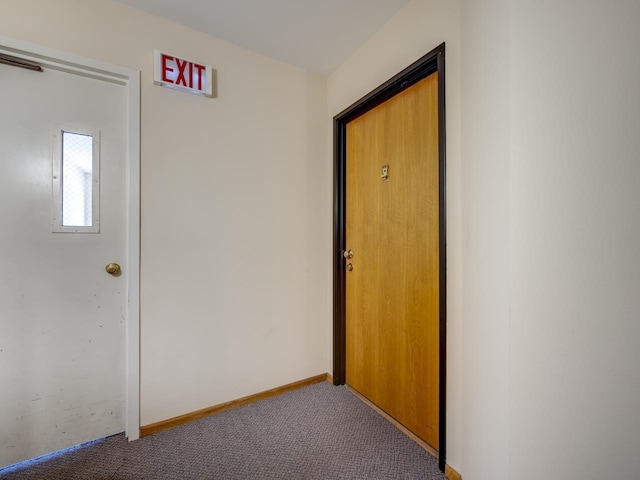 corridor featuring carpet