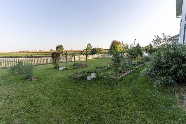 view of yard featuring a rural view