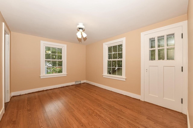 interior space with light wood-type flooring