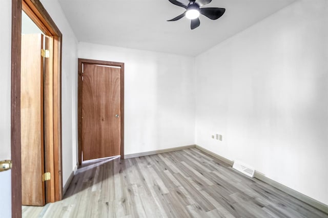 N3005 Lakeview Dr, Montello, WI 53949 - spare room with ceiling fan and light hardwood / wood-style floors