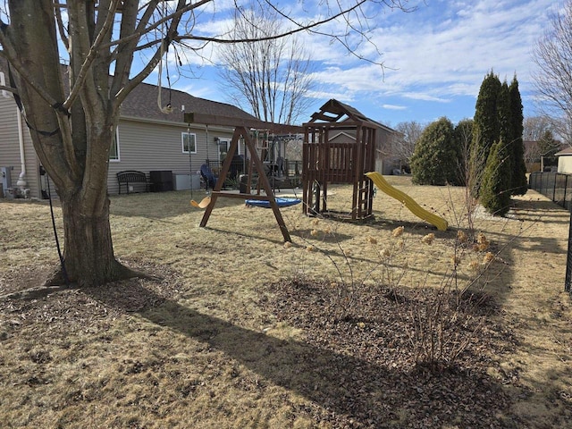 view of jungle gym