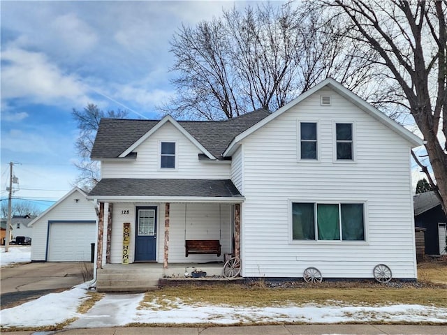 view of front of home featuring covered porch