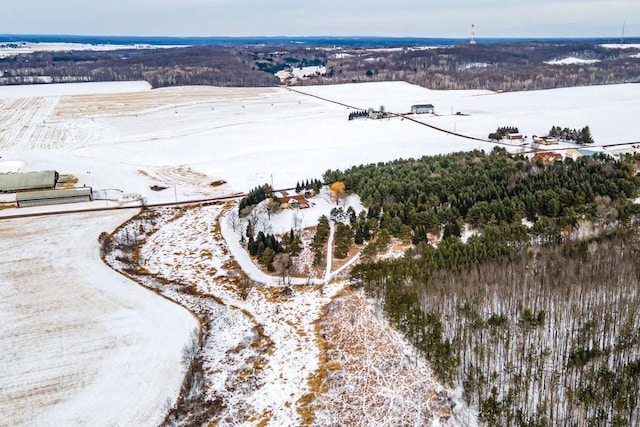 view of snowy aerial view