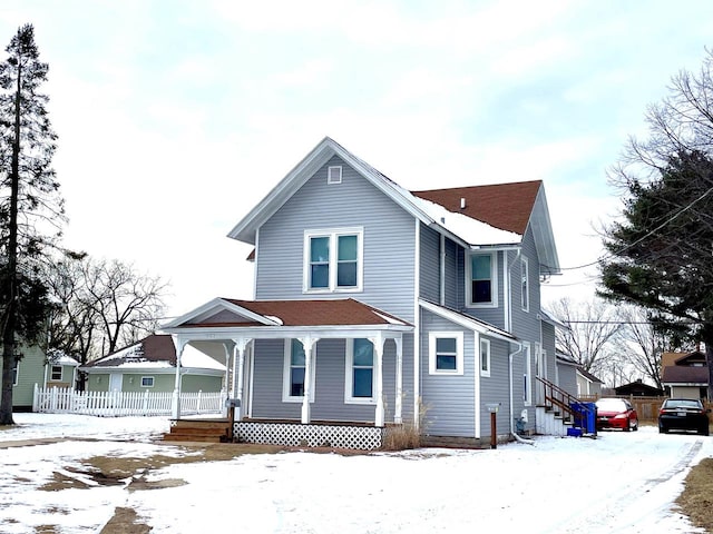 view of front of house featuring covered porch