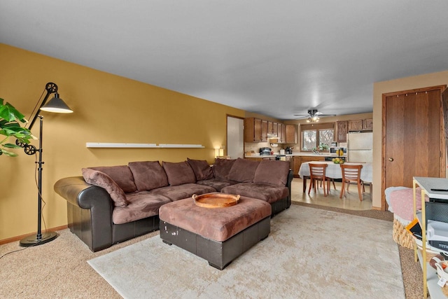 view of carpeted living room