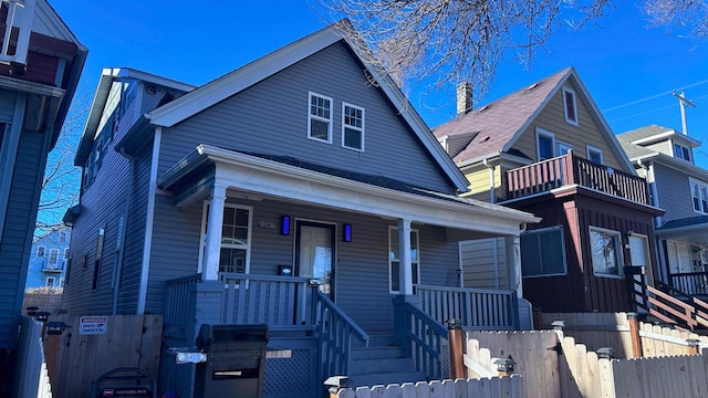 view of front of house featuring a porch