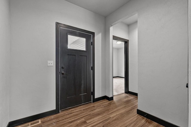 entryway featuring wood-type flooring