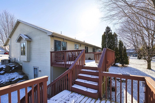 exterior space featuring a wooden deck