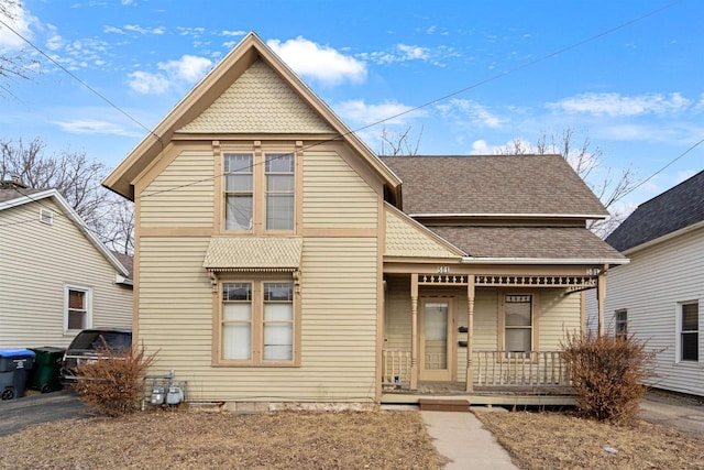 view of front of property with covered porch