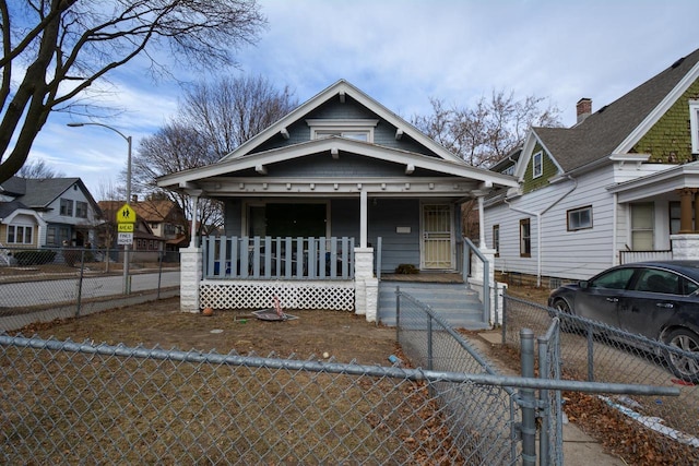 bungalow-style house with a porch