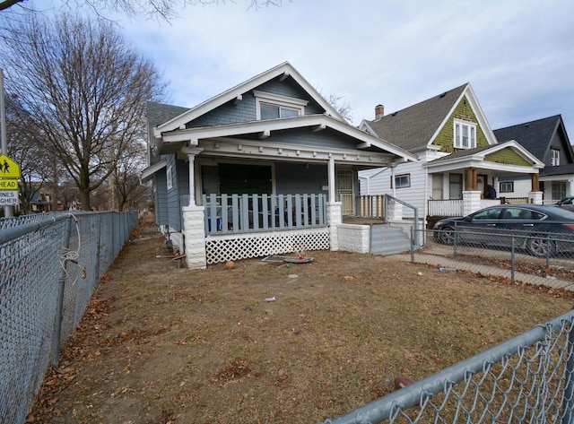 view of front of house with covered porch