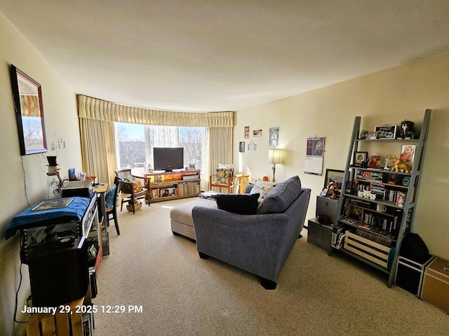 view of carpeted living room