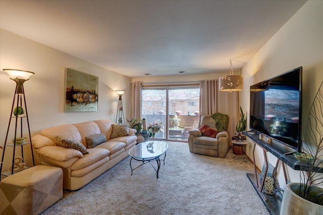 view of carpeted living room