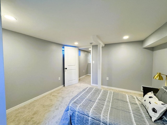 view of carpeted bedroom