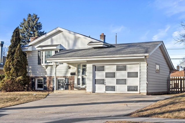 view of front of house featuring a garage