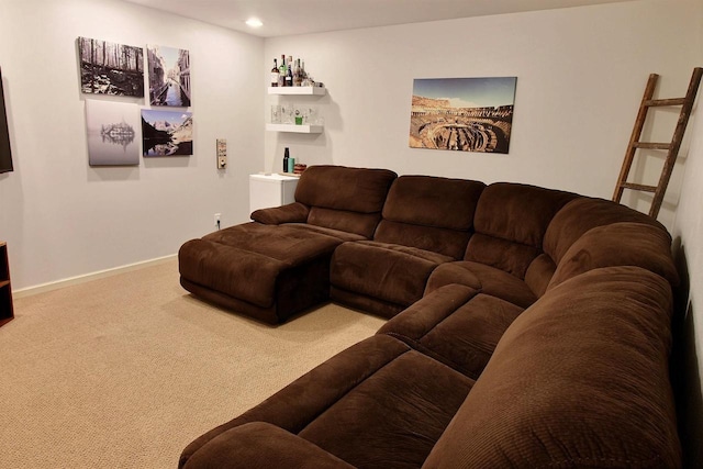 view of carpeted living room