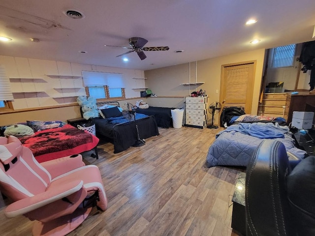 bedroom featuring hardwood / wood-style floors