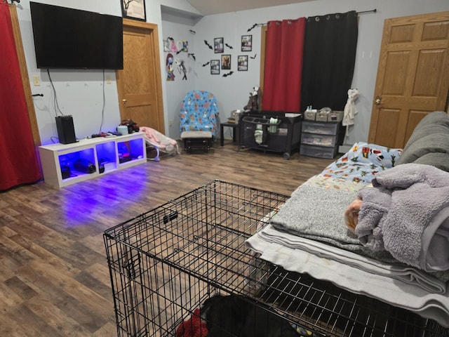 bedroom featuring wood-type flooring