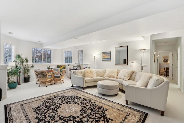 view of carpeted living room