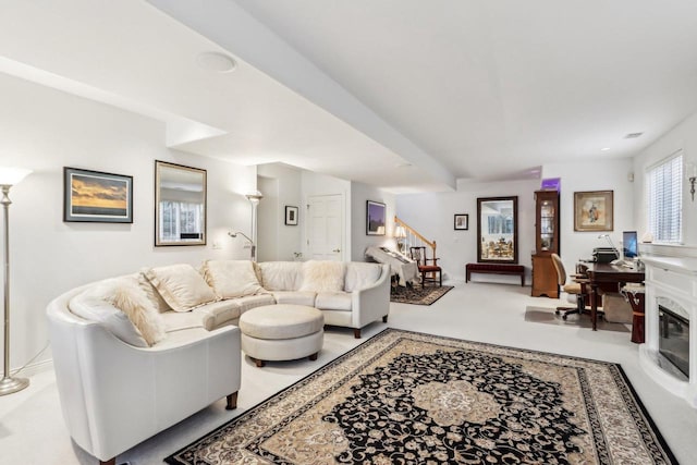 view of carpeted living room