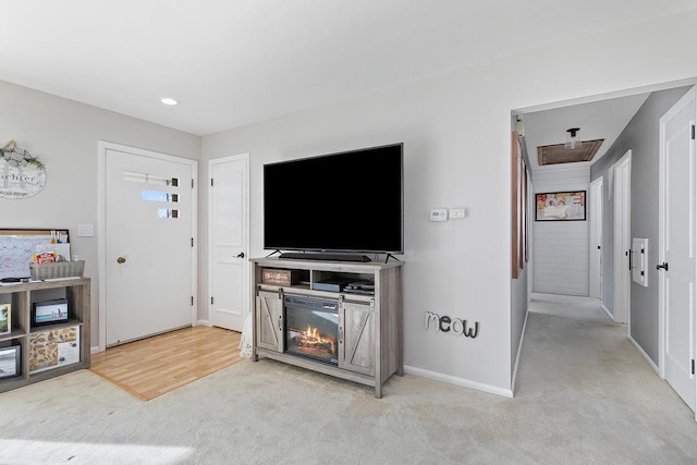 view of carpeted living room