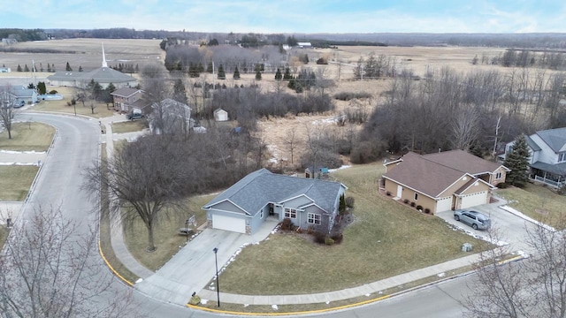 drone / aerial view featuring a rural view