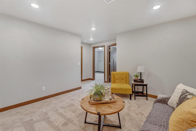 view of carpeted living room