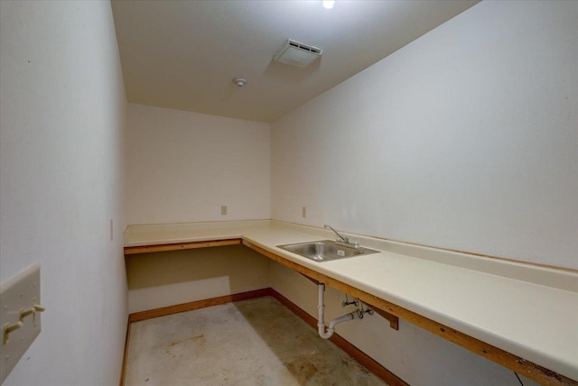 interior space with sink