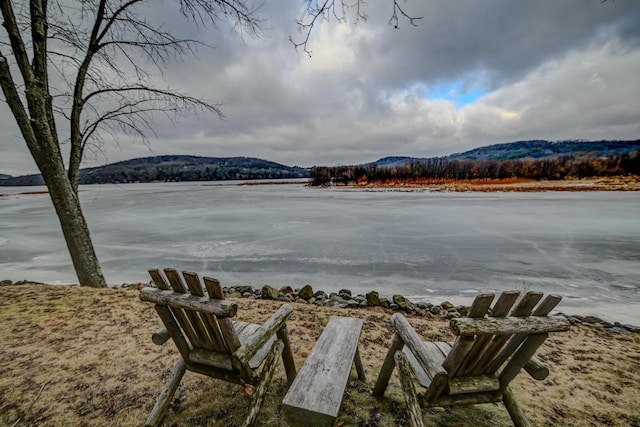 property view of water with a mountain view