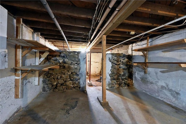 view of basement