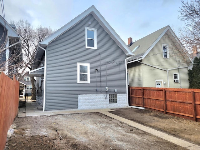 view of back of property