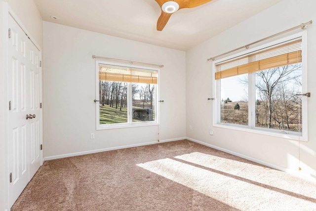 view of carpeted spare room