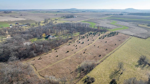 aerial view with a rural view