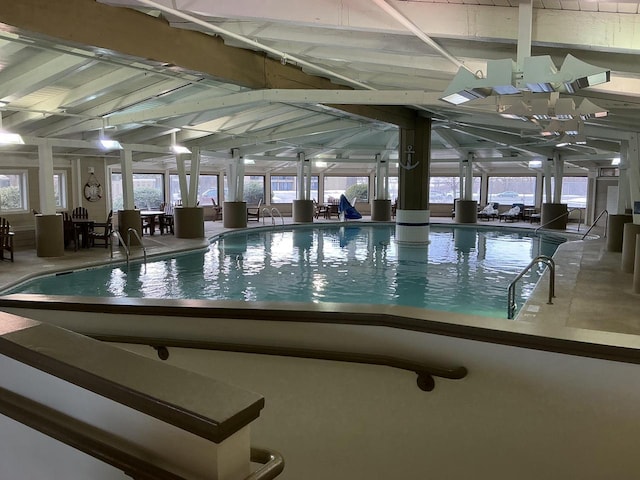 view of pool featuring sink