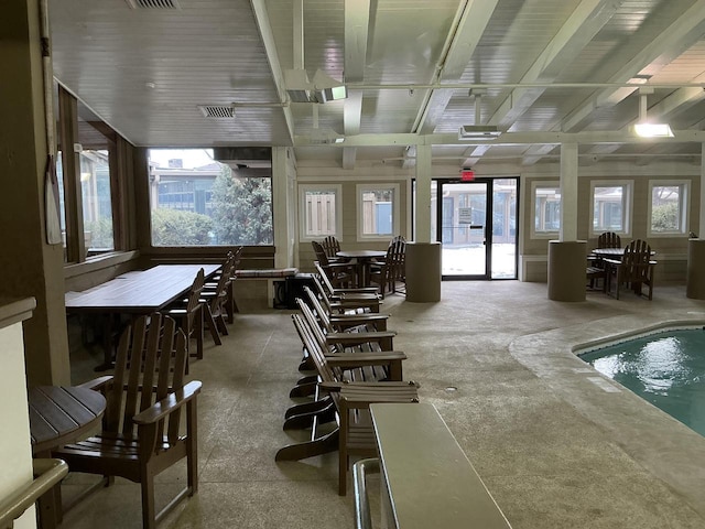 interior space with french doors