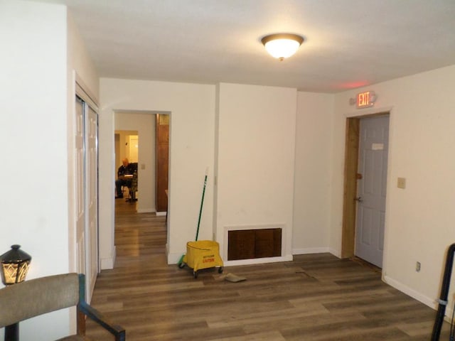 interior space featuring dark hardwood / wood-style floors