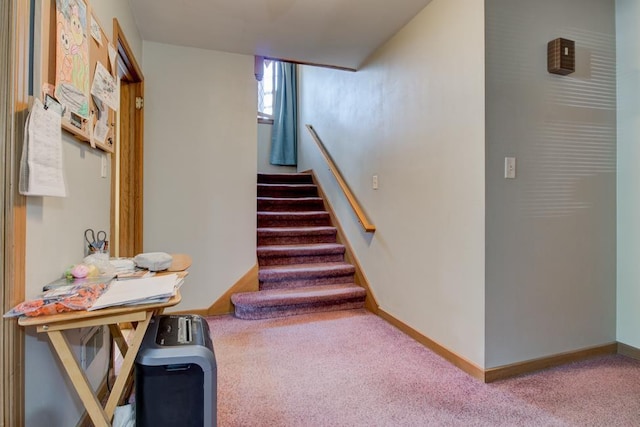 stairway with carpet