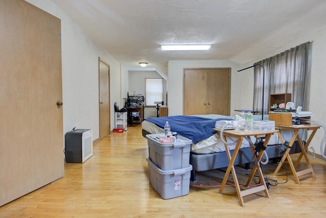 interior space with light hardwood / wood-style floors