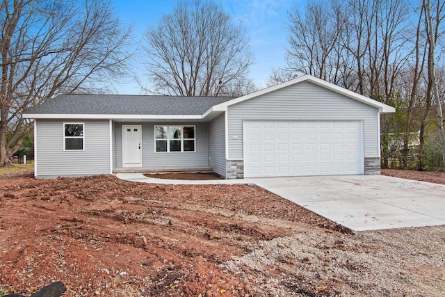 ranch-style house with a garage