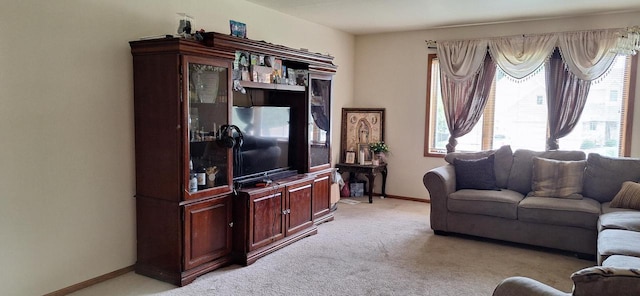 view of carpeted living room