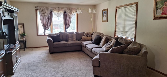 view of carpeted living room