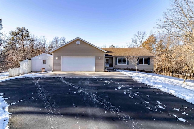 ranch-style house with a garage