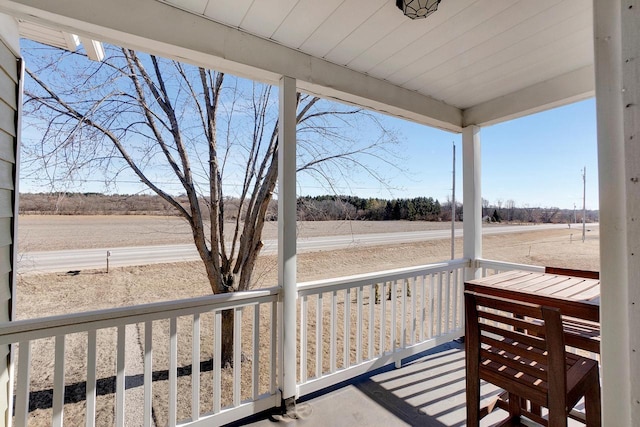 balcony with a rural view