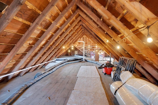 view of attic