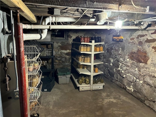 view of storage area