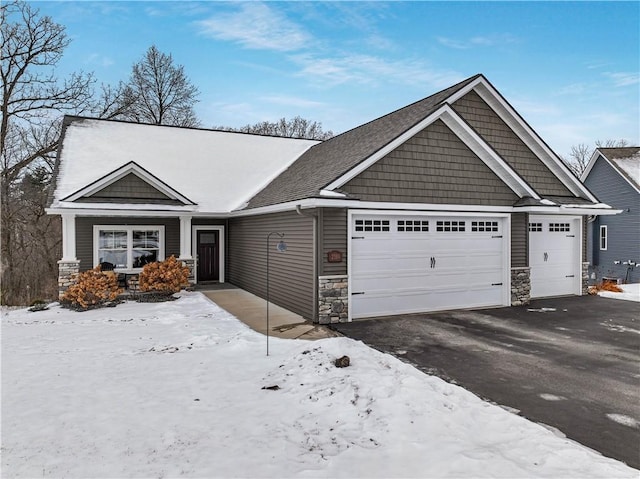 craftsman-style home featuring a garage