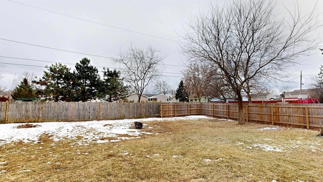 view of snowy yard